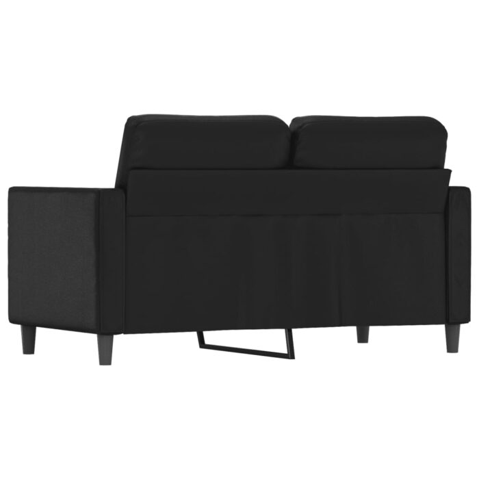 Canapé à 2 places Noir 120 cm Similicuir – Image 3