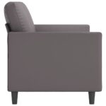 Canapé à 3 places Gris 180 cm Similicuir – Image 2