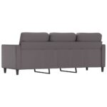 Canapé à 3 places Gris 180 cm Similicuir – Image 3