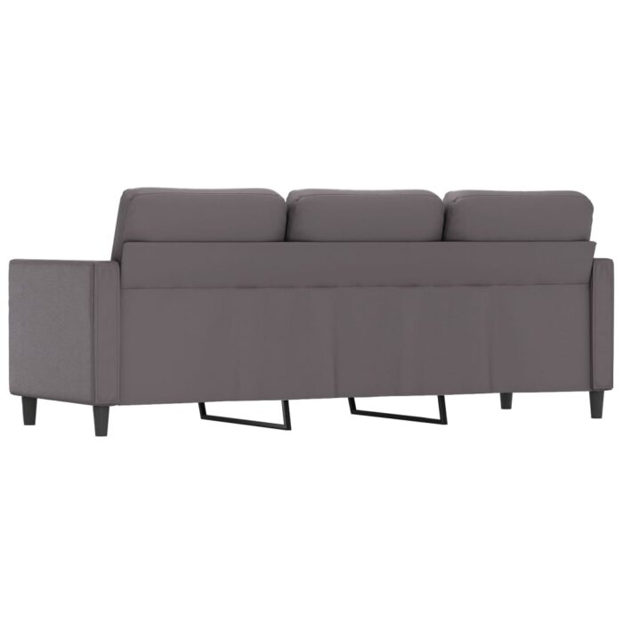 Canapé à 3 places Gris 180 cm Similicuir – Image 3