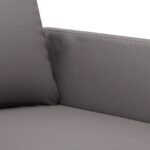 Canapé à 3 places Gris 180 cm Similicuir – Image 4