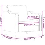 Fauteuil Jaune clair 60 cm Tissu – Image 6