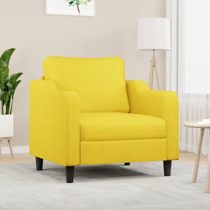 Fauteuil Jaune clair 60 cm Tissu – Image 1