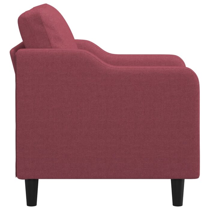 Fauteuil Rouge bordeaux 60 cm Tissu – Image 2