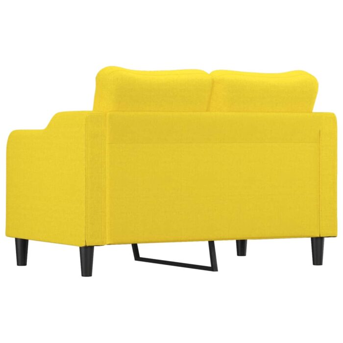 Canapé à 2 places Jaune clair 120 cm Tissu – Image 3