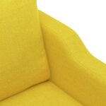 Canapé à 2 places Jaune clair 120 cm Tissu – Image 4
