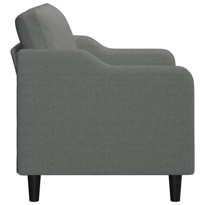 Canapé à 2 places Gris foncé 140 cm Tissu – Image 2