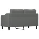 Canapé à 2 places Gris foncé 140 cm Tissu – Image 3