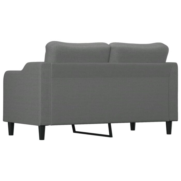 Canapé à 2 places Gris foncé 140 cm Tissu – Image 3
