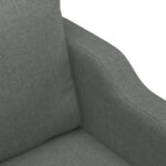 Canapé à 2 places Gris foncé 140 cm Tissu – Image 4