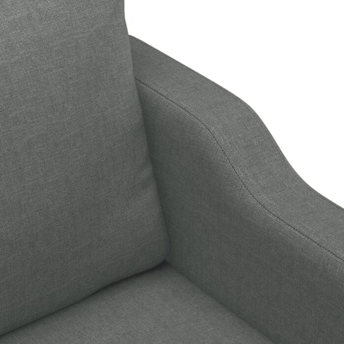 Canapé à 2 places Gris foncé 140 cm Tissu – Image 4