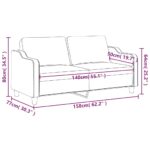 Canapé à 2 places Gris foncé 140 cm Tissu – Image 6