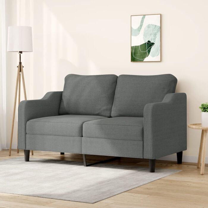 VXL8721012140868_m_en_hd_1.jpg Canapé à 2 places Gris foncé 140 cm Tissu – Image 1