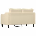 Canapé à 2 places Crème 140 cm Tissu – Image 3