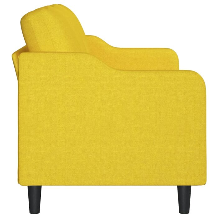 Canapé à 3 places Jaune clair 180 cm Tissu – Image 2