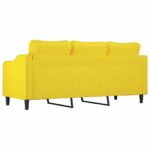 Canapé à 3 places Jaune clair 180 cm Tissu – Image 3