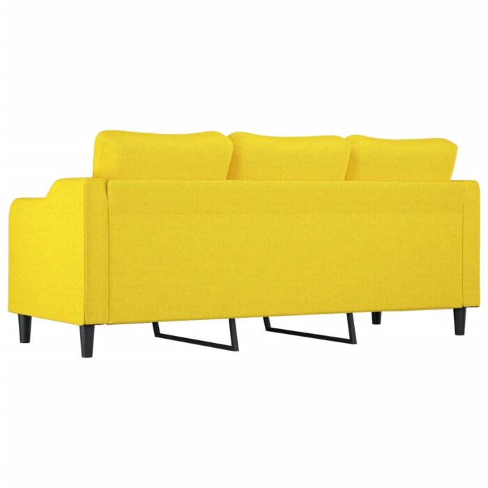 Canapé à 3 places Jaune clair 180 cm Tissu – Image 3