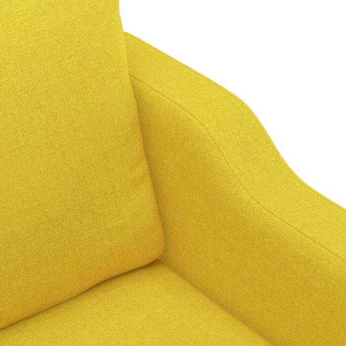 Canapé à 3 places Jaune clair 180 cm Tissu – Image 4