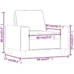 Fauteuil Gris clair 60 cm Tissu – Image 6