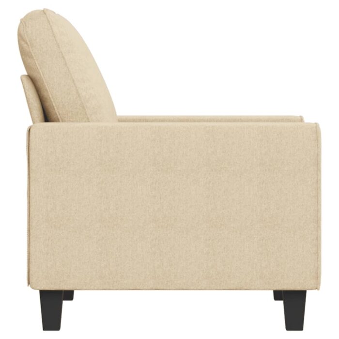 Fauteuil Crème 60 cm Tissu – Image 2