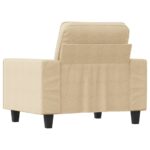 Fauteuil Crème 60 cm Tissu – Image 3