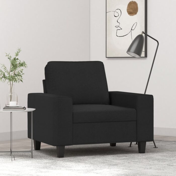 Fauteuil Noir 60 cm Tissu – Image 1