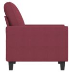 Fauteuil Rouge bordeaux 60 cm Tissu – Image 2