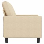 Canapé à 2 places Crème 120 cm Tissu – Image 2