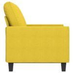 Canapé à 2 places Jaune clair 120 cm Tissu – Image 2