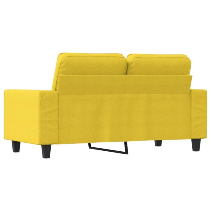 Canapé à 2 places Jaune clair 120 cm Tissu – Image 3