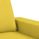Canapé à 2 places Jaune clair 120 cm Tissu – Image 4