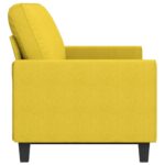 Canapé à 3 places Jaune clair 180 cm Tissu – Image 2