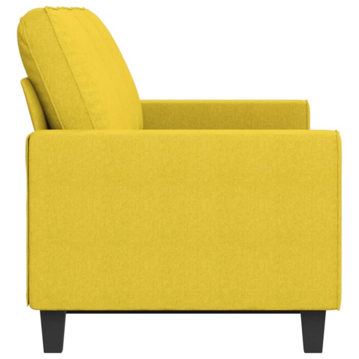 Canapé à 3 places Jaune clair 180 cm Tissu – Image 2