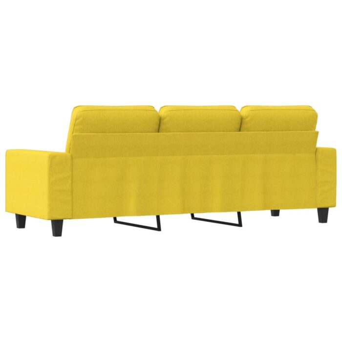 Canapé à 3 places Jaune clair 180 cm Tissu – Image 3