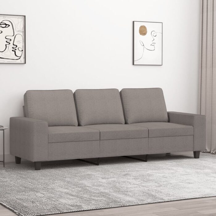 Canapé à 3 places Taupe 180 cm Tissu – Image 1