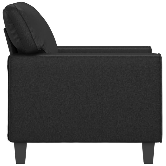 Fauteuil Noir 60 cm Similicuir – Image 2
