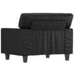 Fauteuil Noir 60 cm Similicuir – Image 3