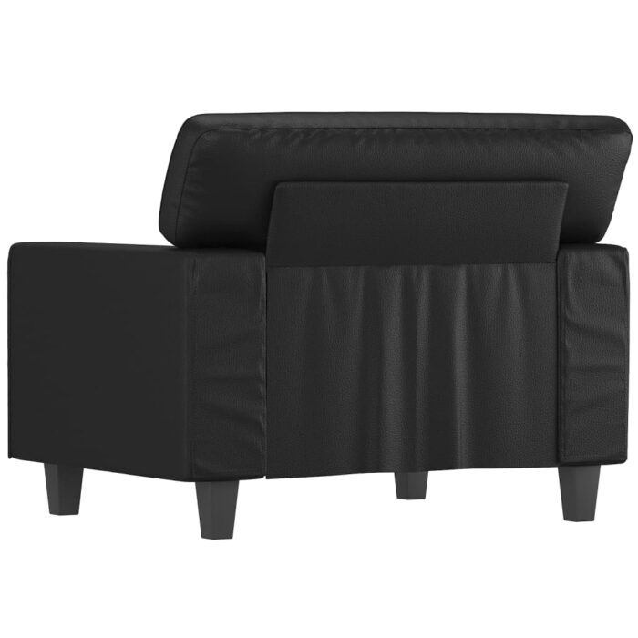 Fauteuil Noir 60 cm Similicuir – Image 3