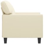 Fauteuil Crème 60 cm Similicuir – Image 2