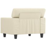 Fauteuil Crème 60 cm Similicuir – Image 3