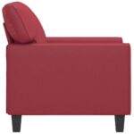 Fauteuil Rouge bordeaux 60 cm Similicuir – Image 2