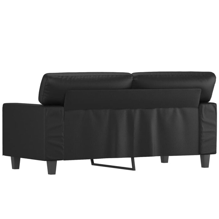 Canapé à 2 places Noir 120 cm Similicuir – Image 3