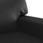 Canapé à 2 places Noir 120 cm Similicuir – Image 4