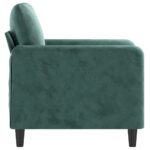 Fauteuil Vert foncé 60 cm Velours – Image 2