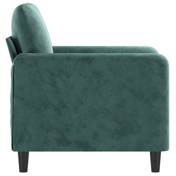Fauteuil Vert foncé 60 cm Velours – Image 2