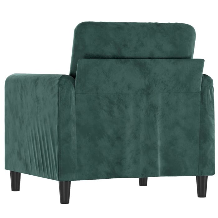 Fauteuil Vert foncé 60 cm Velours – Image 3