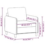 Fauteuil Vert foncé 60 cm Velours – Image 6