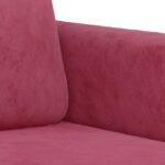 Fauteuil Rouge bordeaux 60 cm Velours – Image 4