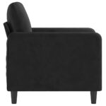 Fauteuil Noir 60 cm Velours – Image 2