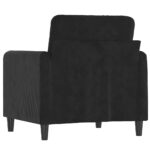 Fauteuil Noir 60 cm Velours – Image 3